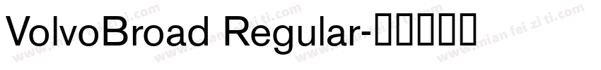 VolvoBroad Regular字体转换